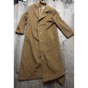 Hilary Radley Long Jacket Men's Size 8 Button Up Outdoor Tan